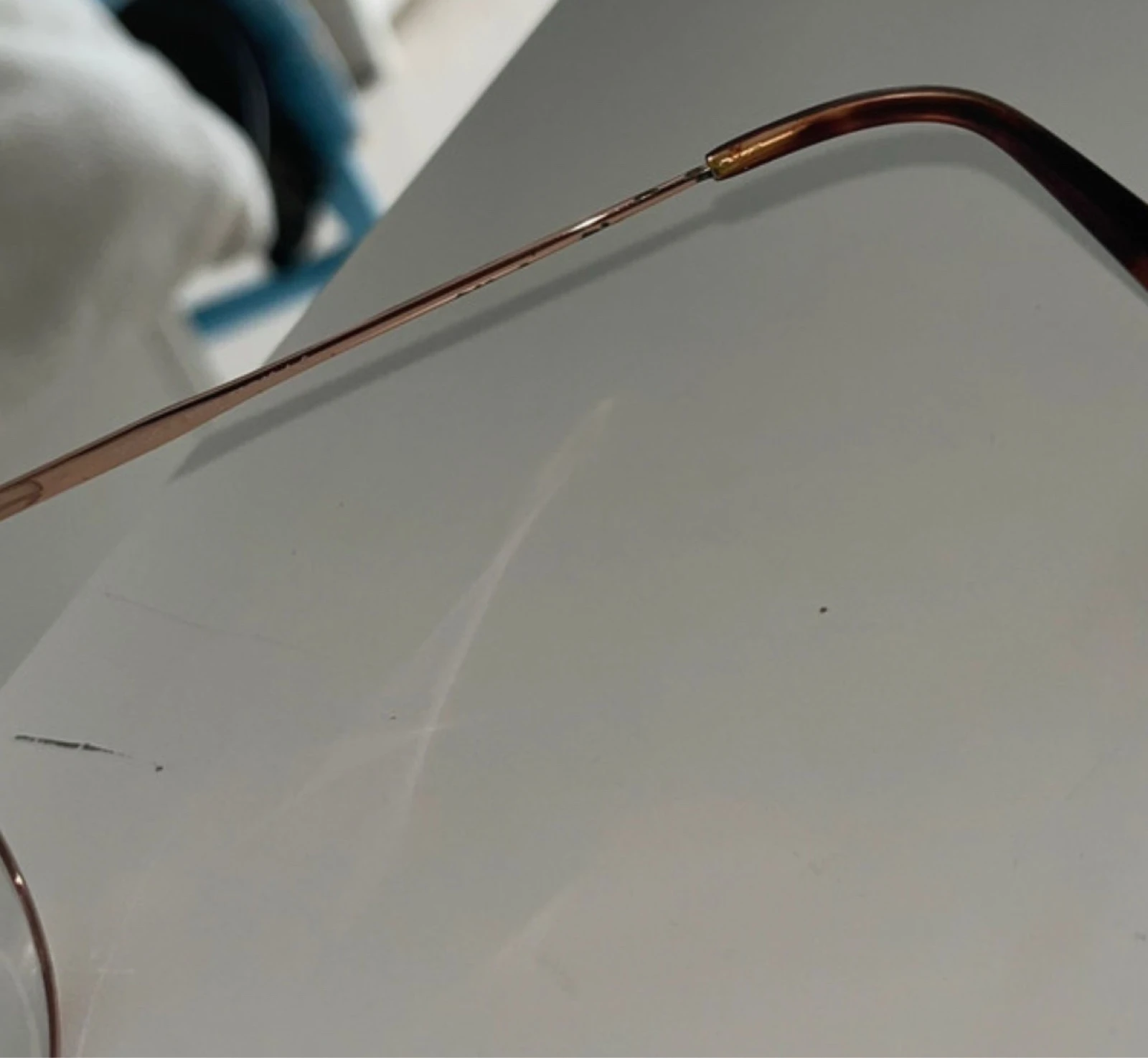 Montura de gafas MOREL Francia - Modelo Indigo 2 - Bicolor y dorado – photo 6